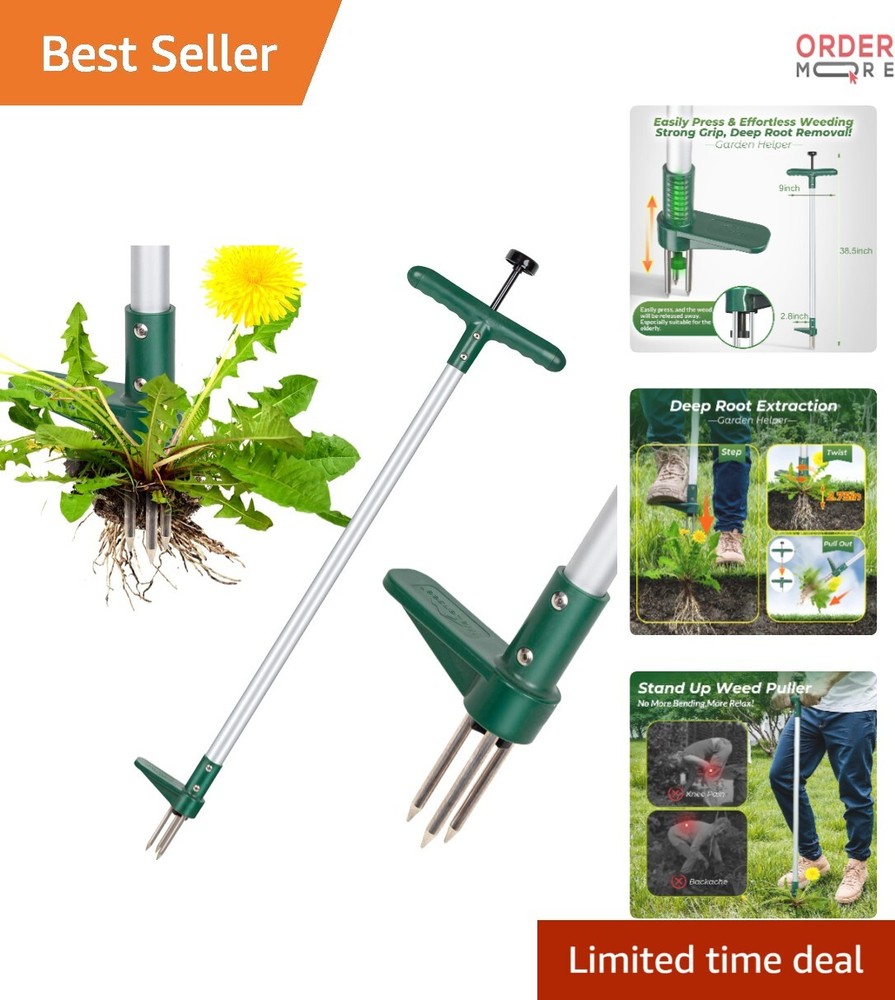 Weed Puller Garden Tool Long Handle Claw for Weeding Roots Lawn Yard