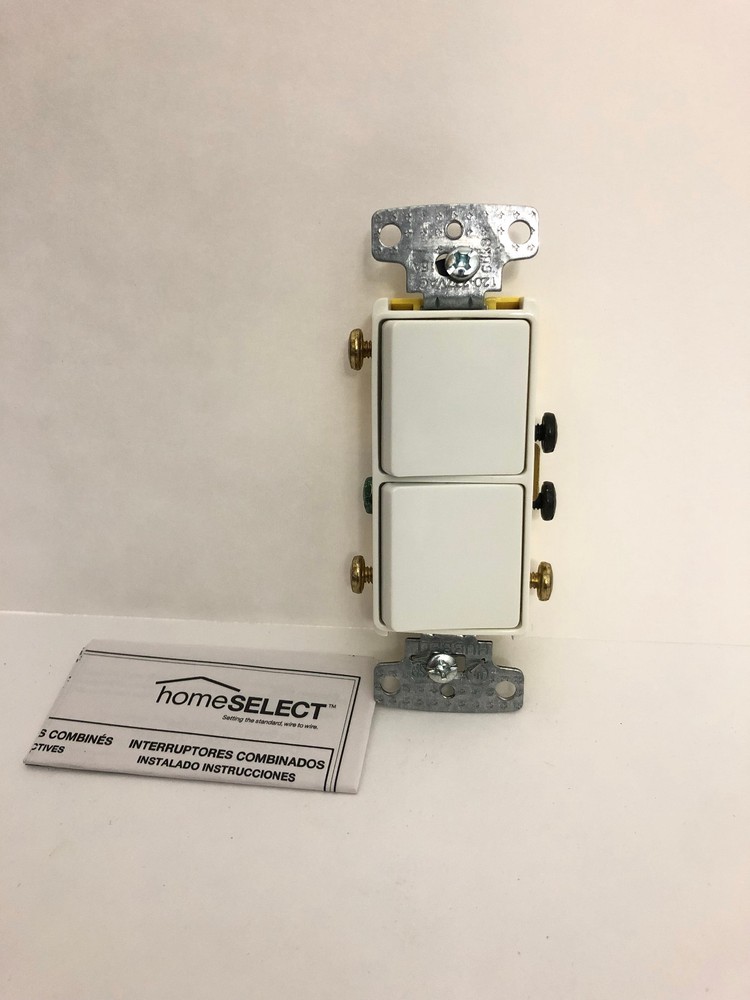 Hubbell RCD103W Rocker 3 Way Switch 15 Amp White