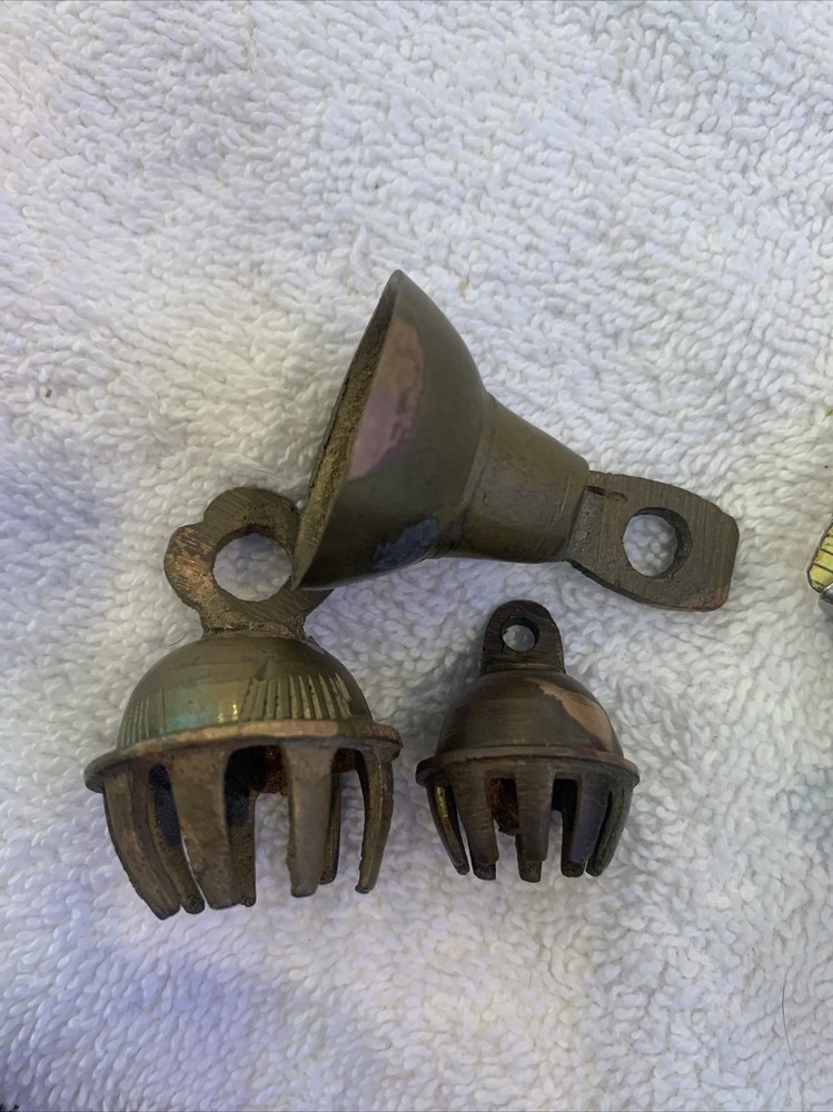Vintage Solid Brass Hand Bells - Both Handle & Bell made of Brass
