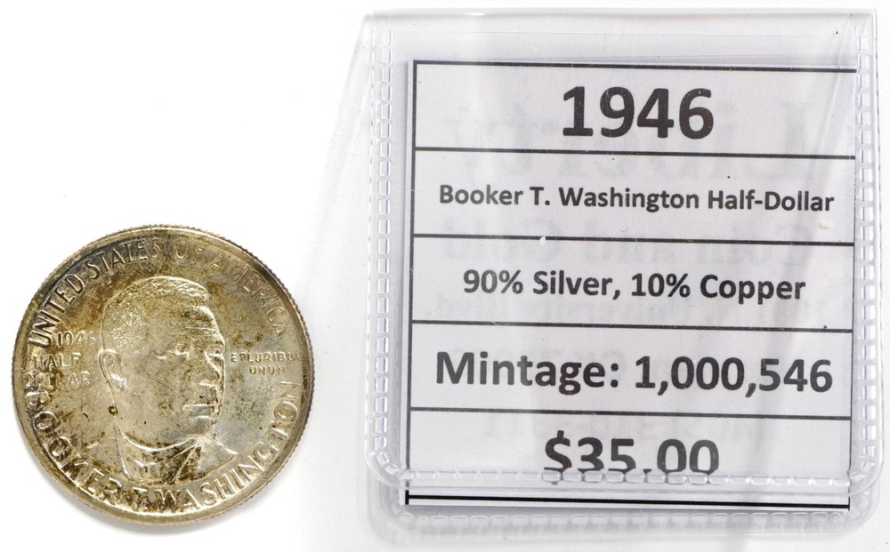 1946 (P) Booker T. Washington Commemorative Half Dollar