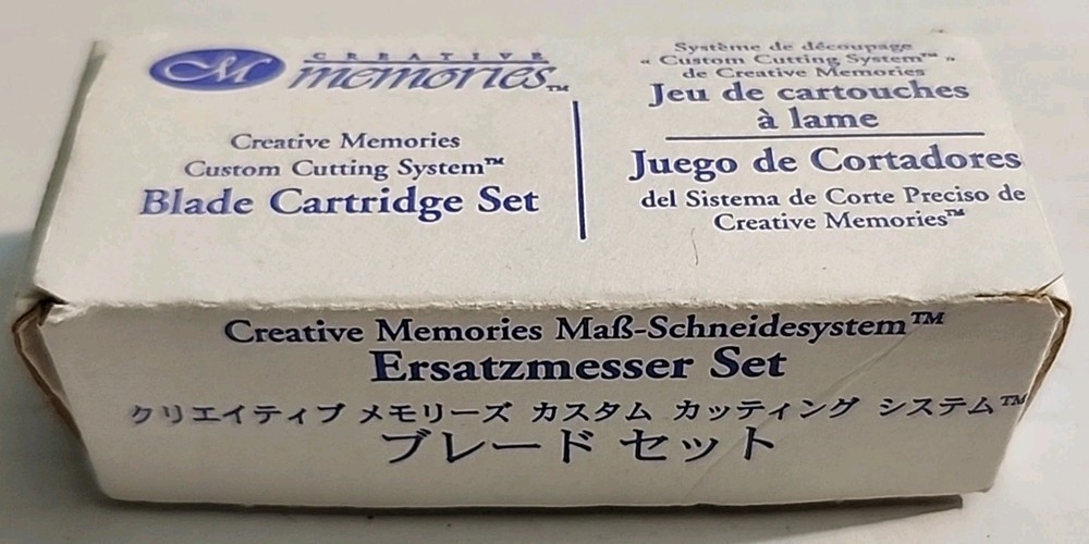 Creative Memories Custom Cutting System 3 Piece Blade Cartridge Set Box
