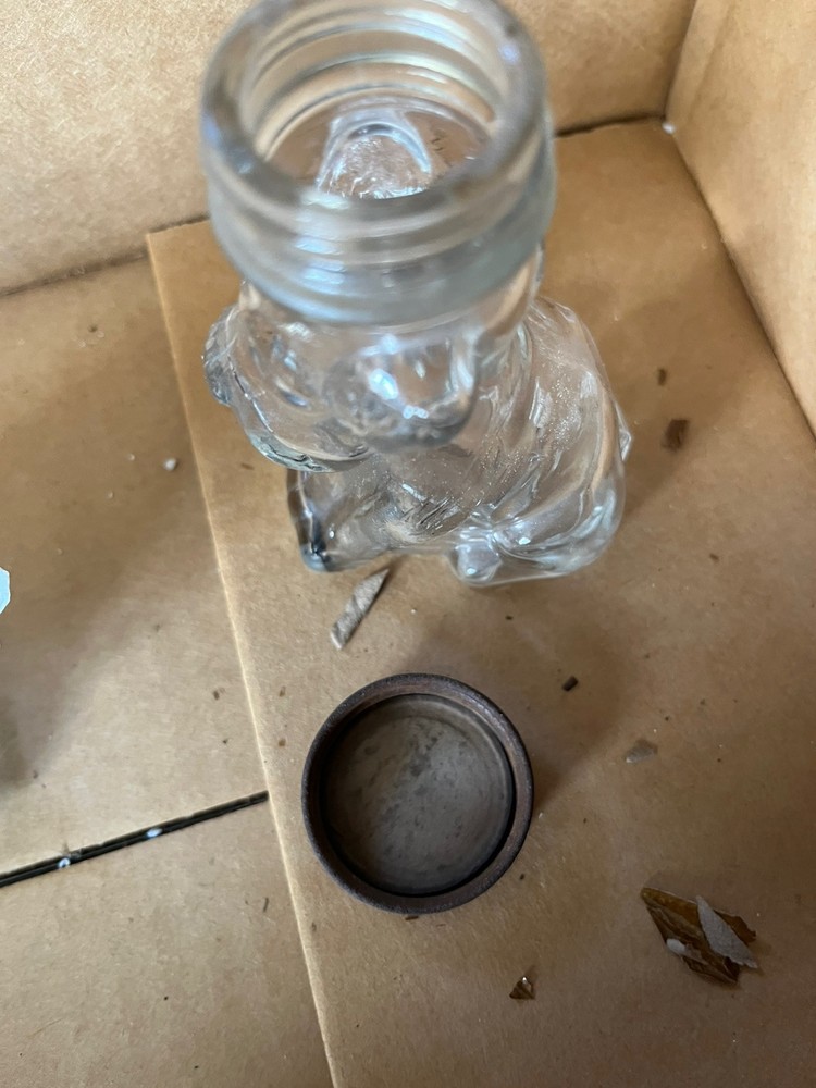 Vintage 2- Dogs Figural Glass Candy Container