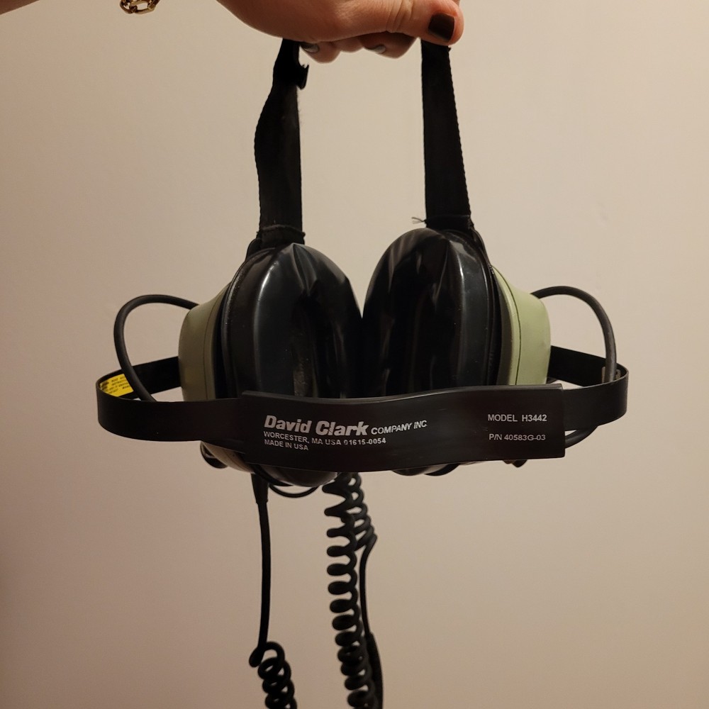 David Clark communication headset model H3442 with microphone