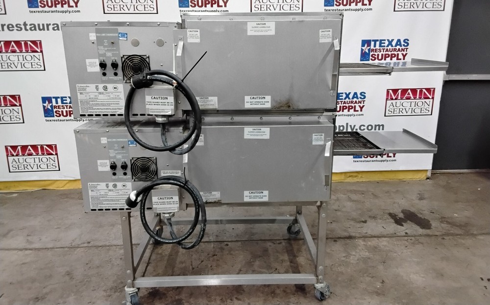Lincoln Electric Double Stack Conveyor Pizza Oven on Stand
