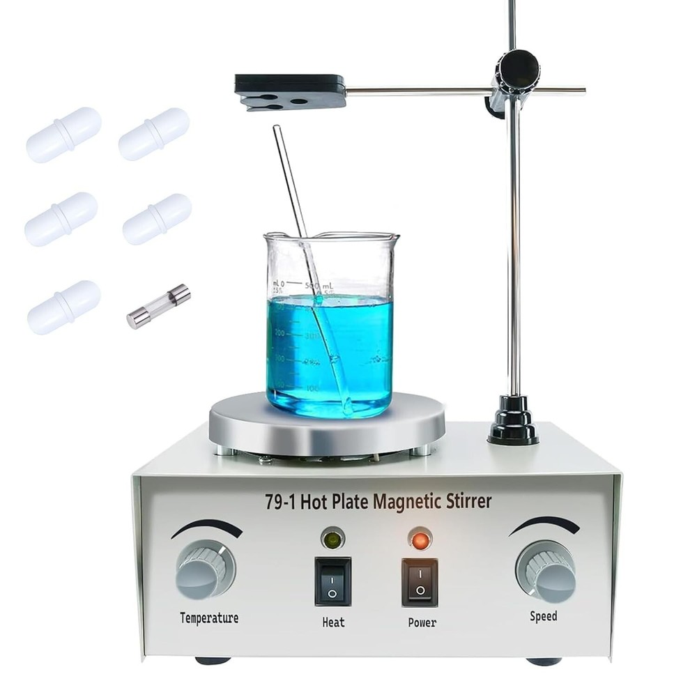 Efficient 1000ml Magnetic Stir Plate with Temperature Control and Stability