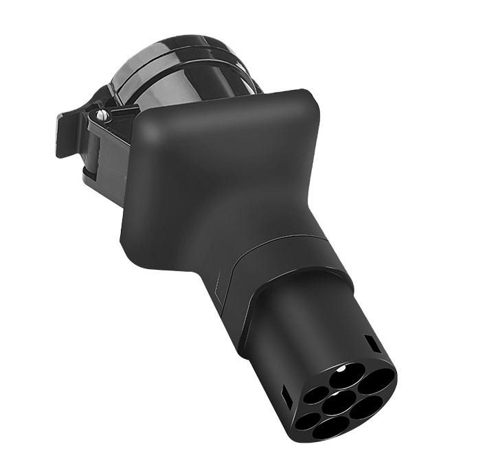 EV Charger connector Type 2 (charging station side) to 32A blue commando socket