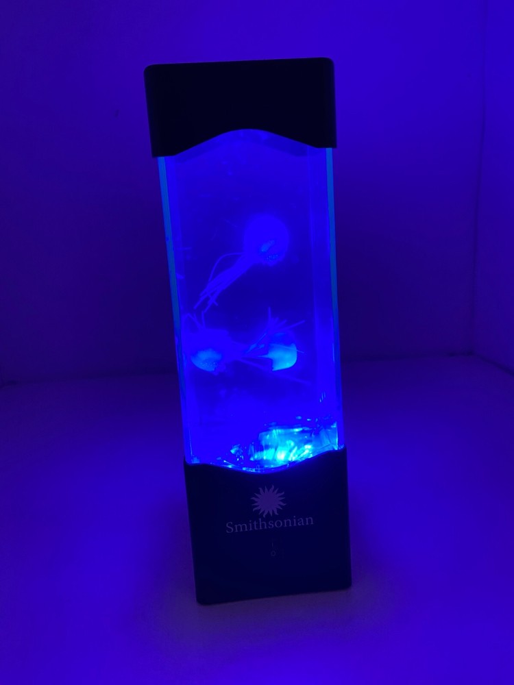 🐞 Smithsonian Jelly Fish Simulation Figures Aquarium Tank With LED Lights WORKS