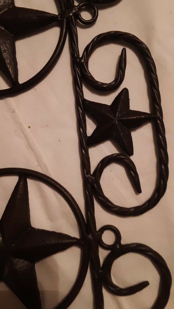 Cast Iron Texas Star 2 Hook Bracket