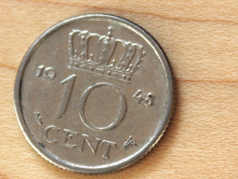 1948 Netherlands 10 Cents
