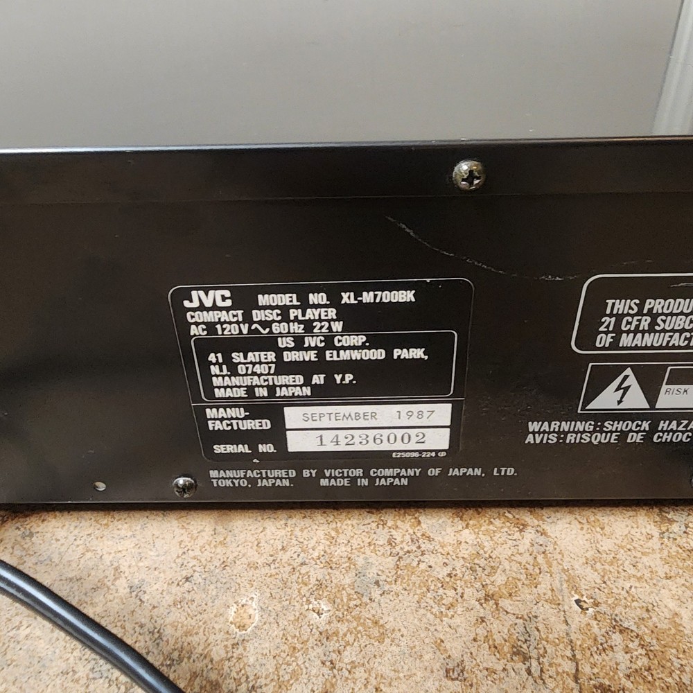 JVC XL-M700 Compact Disc Automatic Changer 6 READ DESCRIPTION