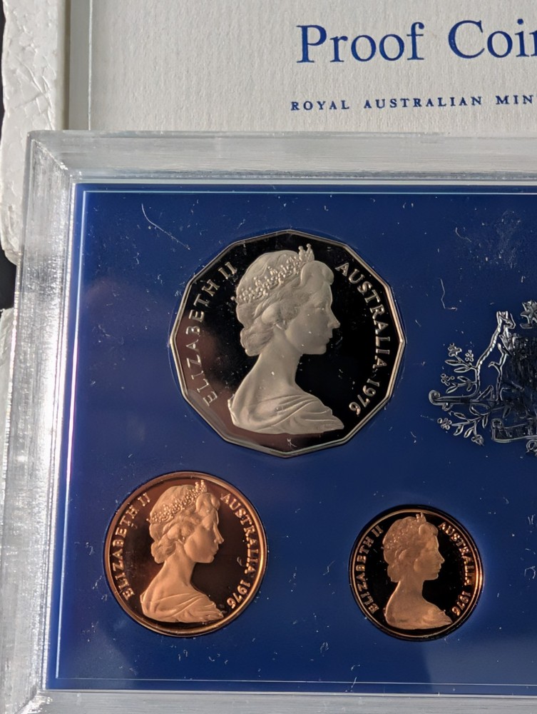 AUSTRALIA 1976 6 COIN PROOF YEAR SET - sealed/coa