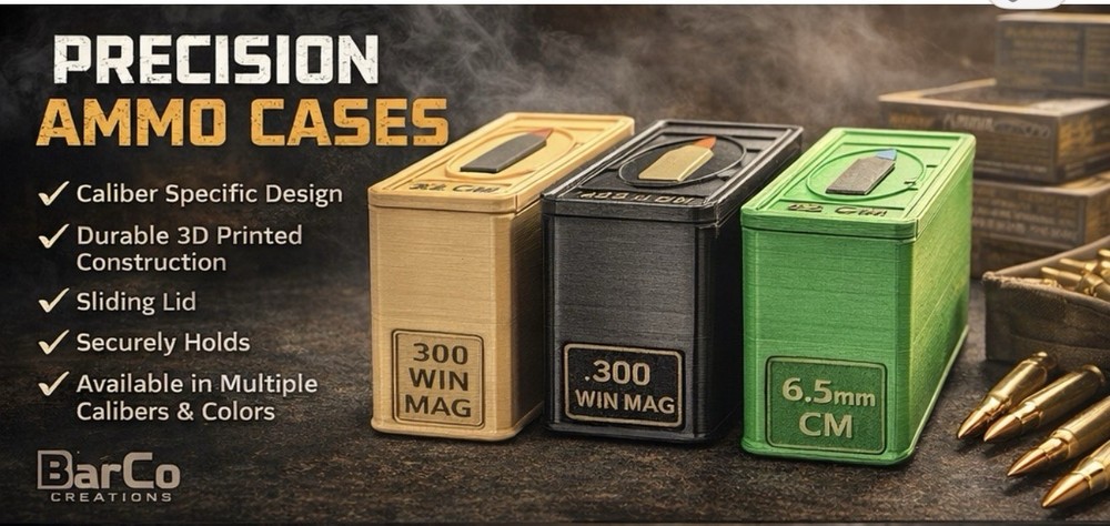 3D Printed Ammo Box Sliding Lid