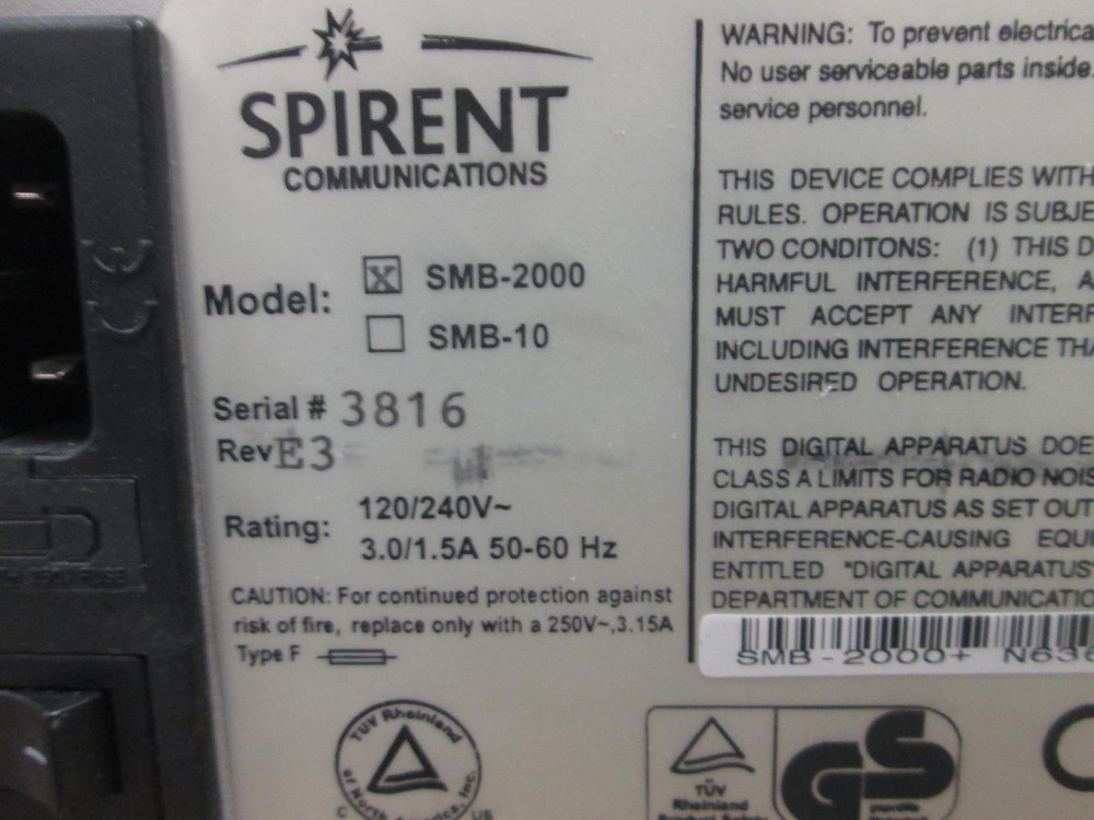 SMARTBITS SMB-2000 TESTING SYSTEM 8X AT-9155C 4X ML-7710