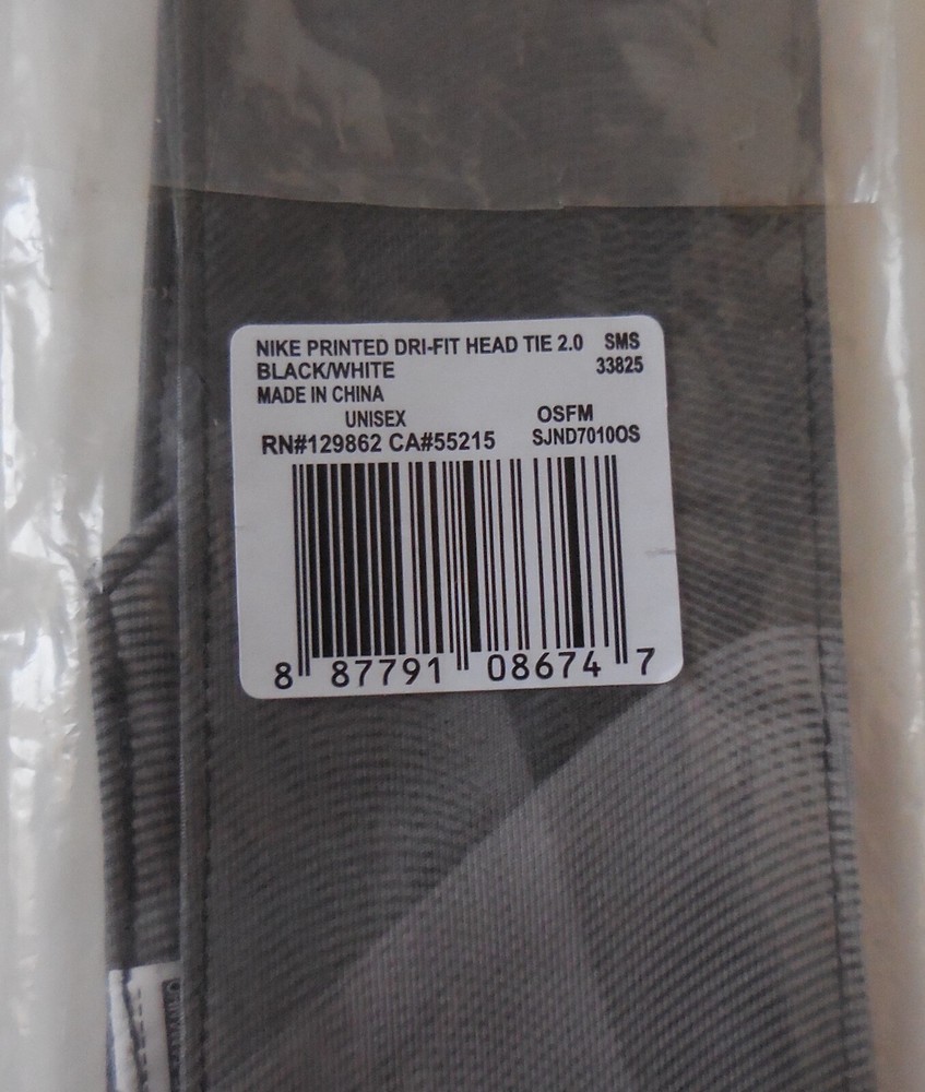 Nike Head Tie 2.0 Dri-Fit Printed Black/White
