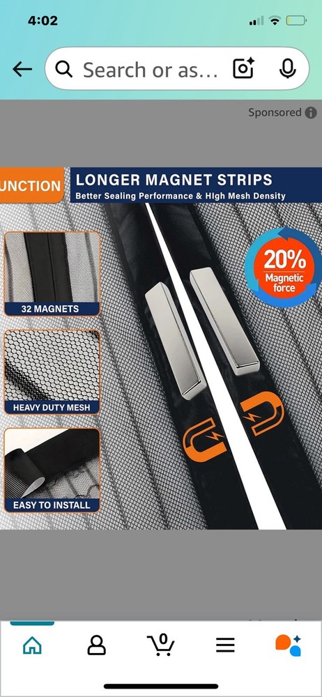 MDAVO Magnetic Screen Door 32x82