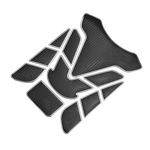 Universal 3D Motorcycle Gas Tank Decal 7.68''x5.63'' Gas Tank Silver Tone