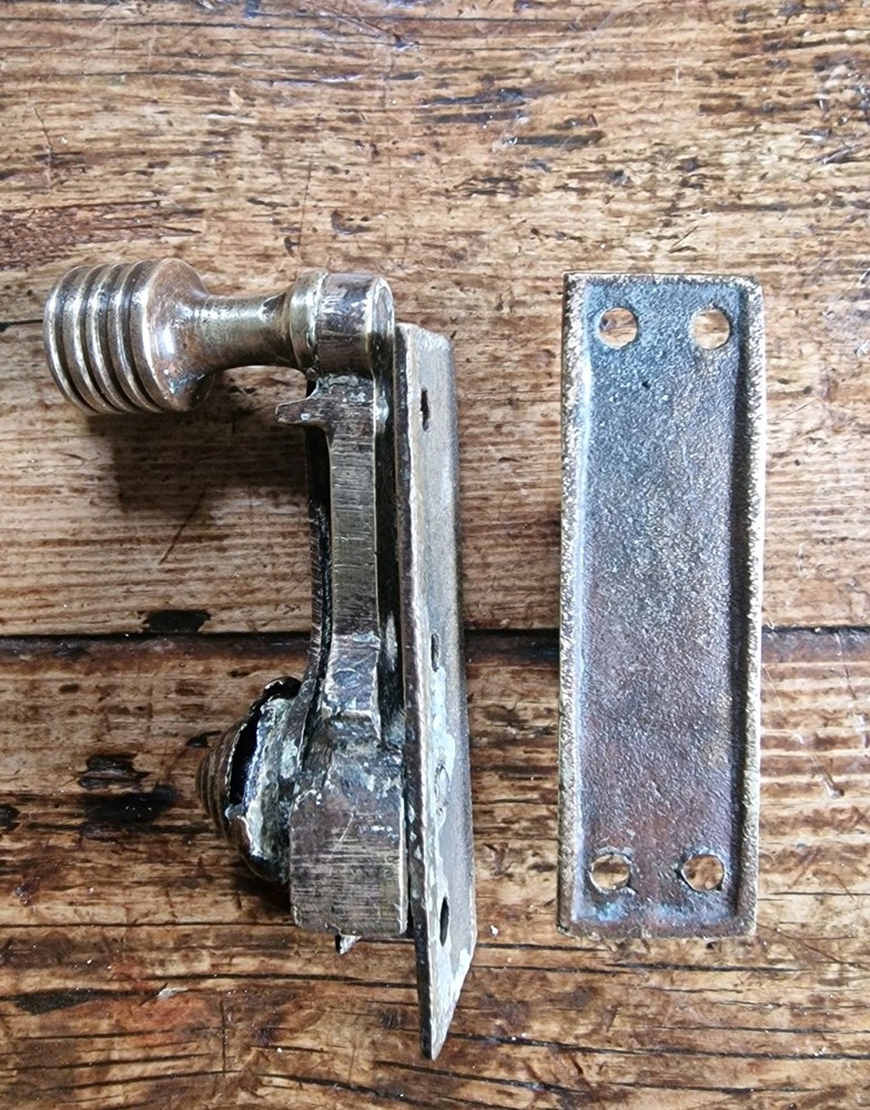 Victorian Brass Sash Window Lock Latch and Catch