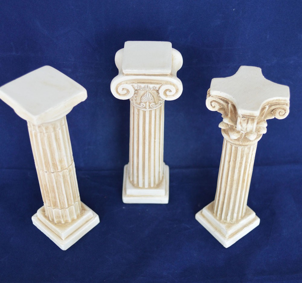 Ancient Doric Corinthian Ionic order small columns set - Classical architecture