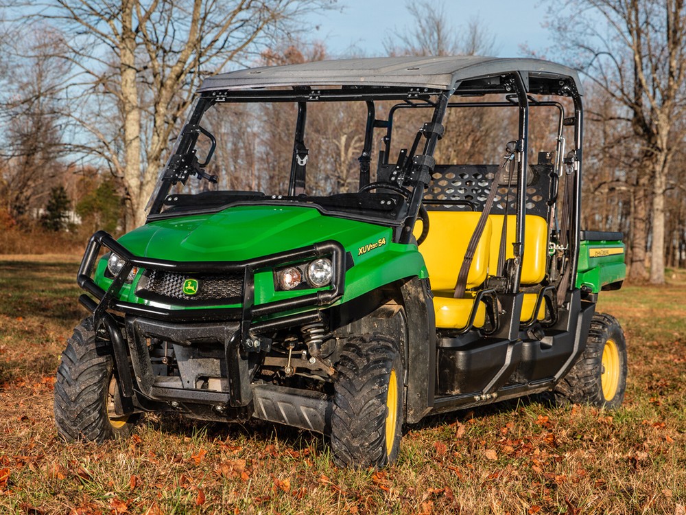 SuperATV Scratch Resistant Flip Windshield for John Deere Gator XUV 550
