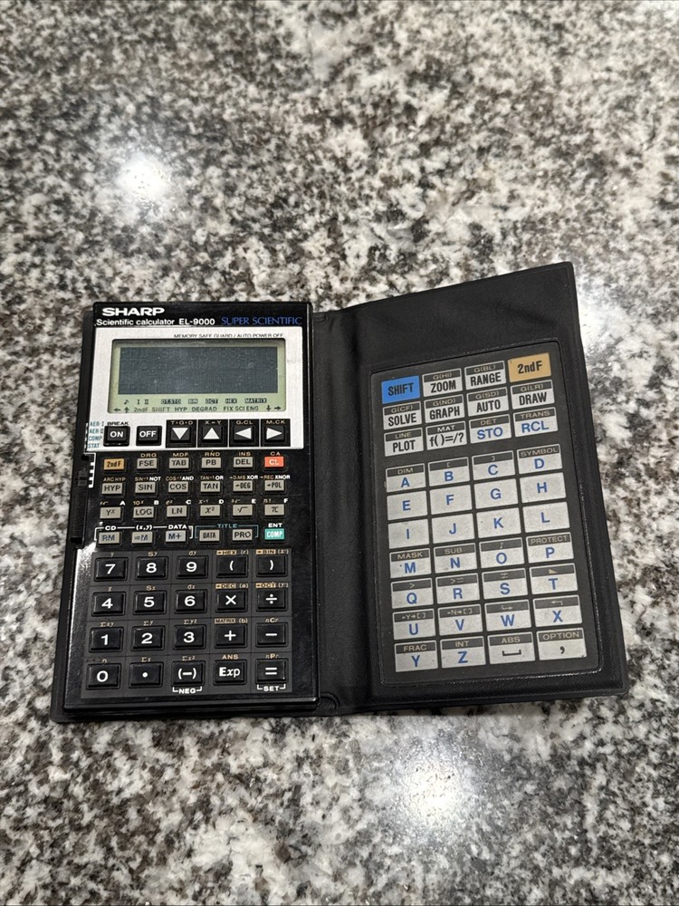 SHARP EL-9000 Super Scientific Calculator Graphic Programmable Works Dark Screen