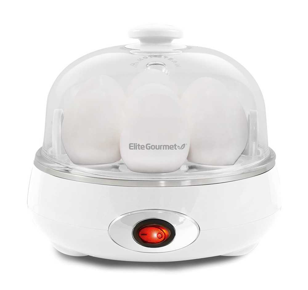 EGC322CW Easy Egg Cooker Electric 7-Egg Capacity, Soft, Medium, Hard-Boiled E...