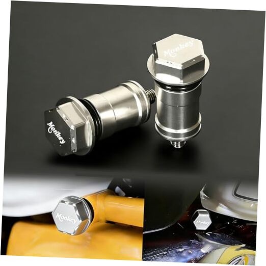 Monkey125 Hex Seat Screws Frame Cap Compatible with Monkey 125 2018-2024 Silver