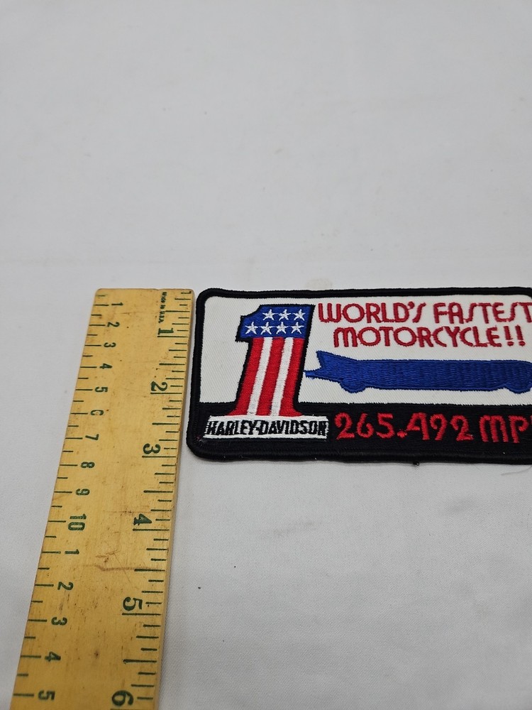 Harley Davidson Worlds Fastest Motorcycle Patch