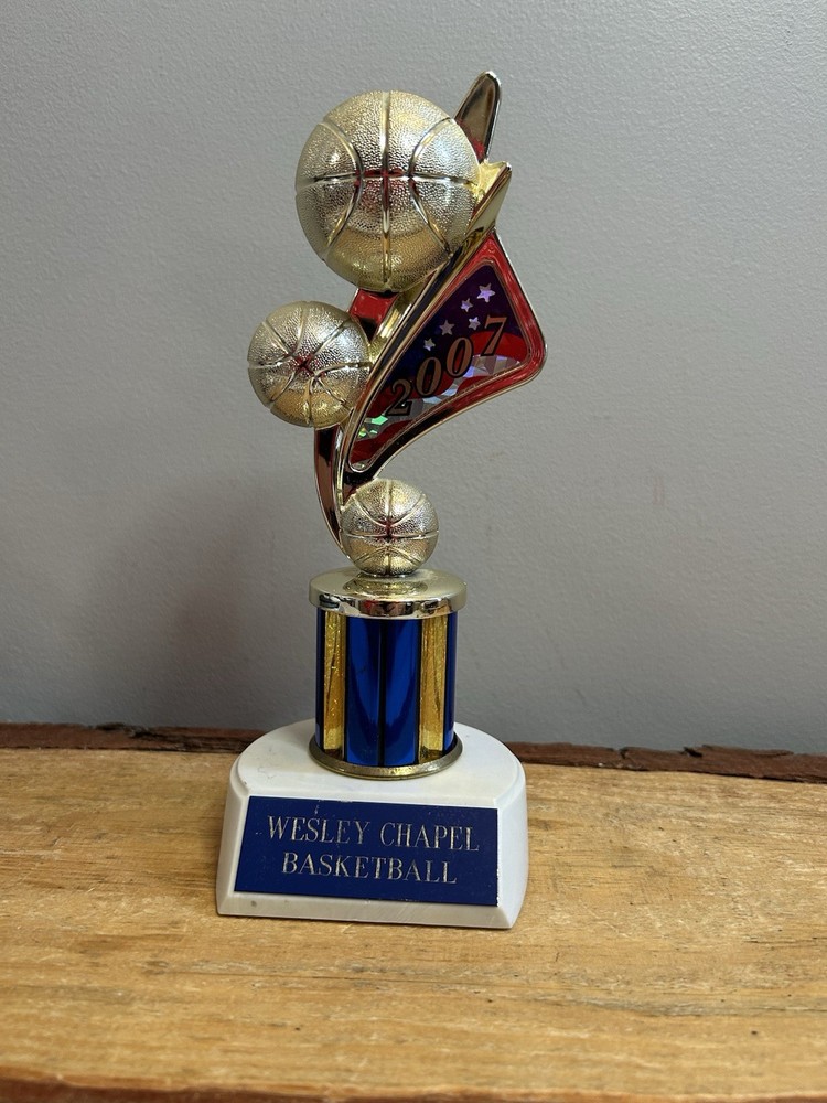 Basketball Trophy,Gold Tone,Plastic.