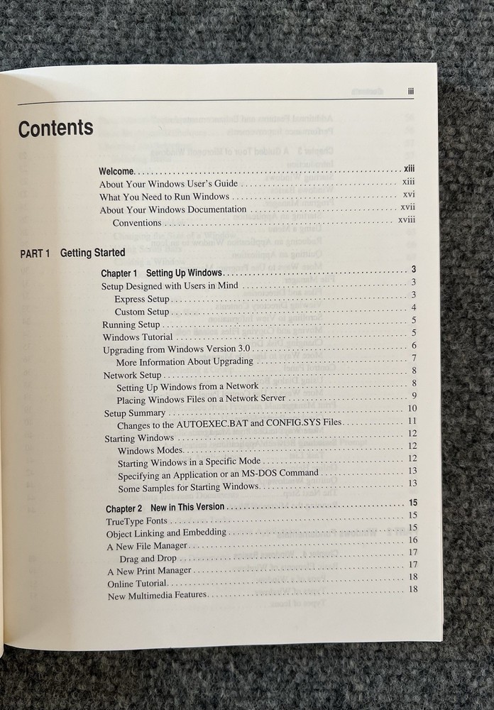 MICROSOFT WINDOWS 3.1 User's Guide Book (Vintage, 1993)