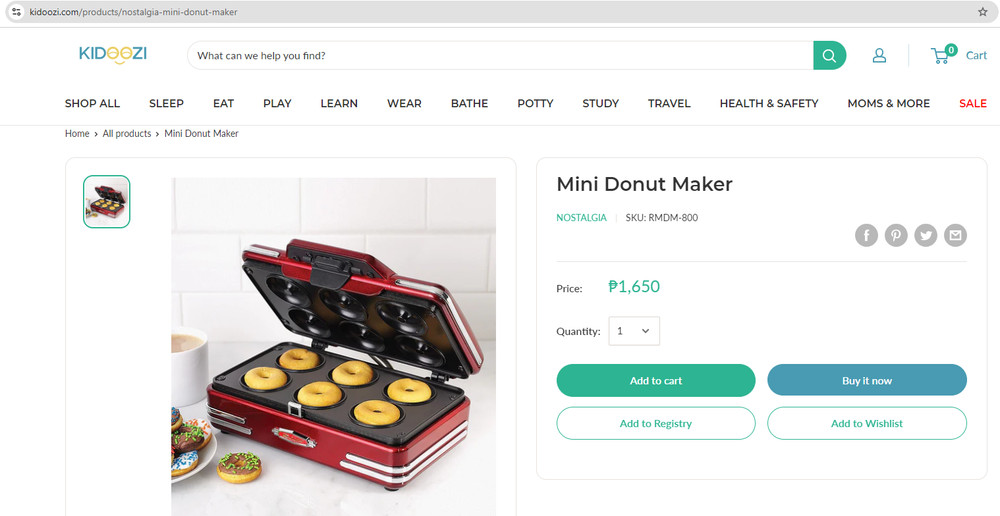 NOSTALGIA '50s-STYLE MINI DONUT MAKER