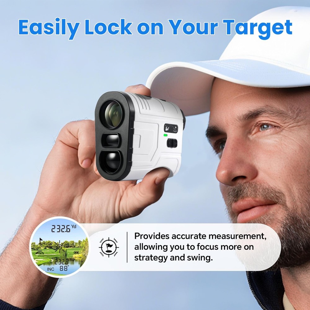 1200Yards Range Finder Golf with Slope, 7X Magnification Range Finder, Lightw...