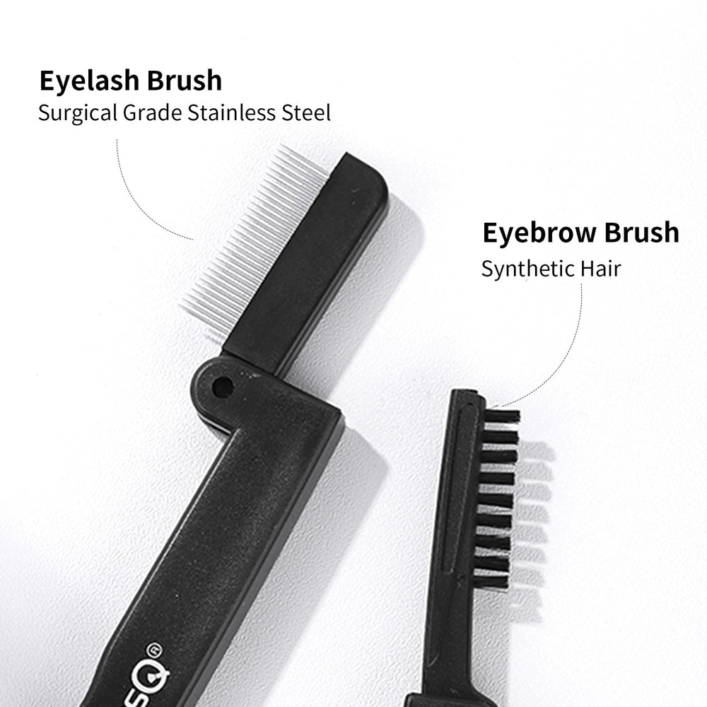 Eyelash Comb Separator Tool - Folding Brow Brush Mascara Applicator