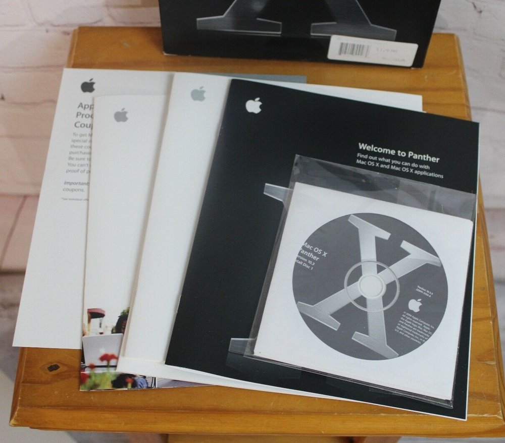 LLF ~ Apple Mac OS X 10.3.2 Panther M9227LL/A -Vtg Computer Software