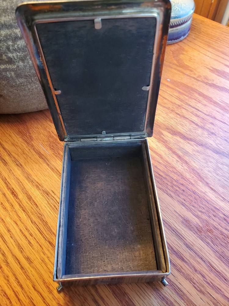 Art Deco Sterling Silver Cigarette Case / Treasure Chest