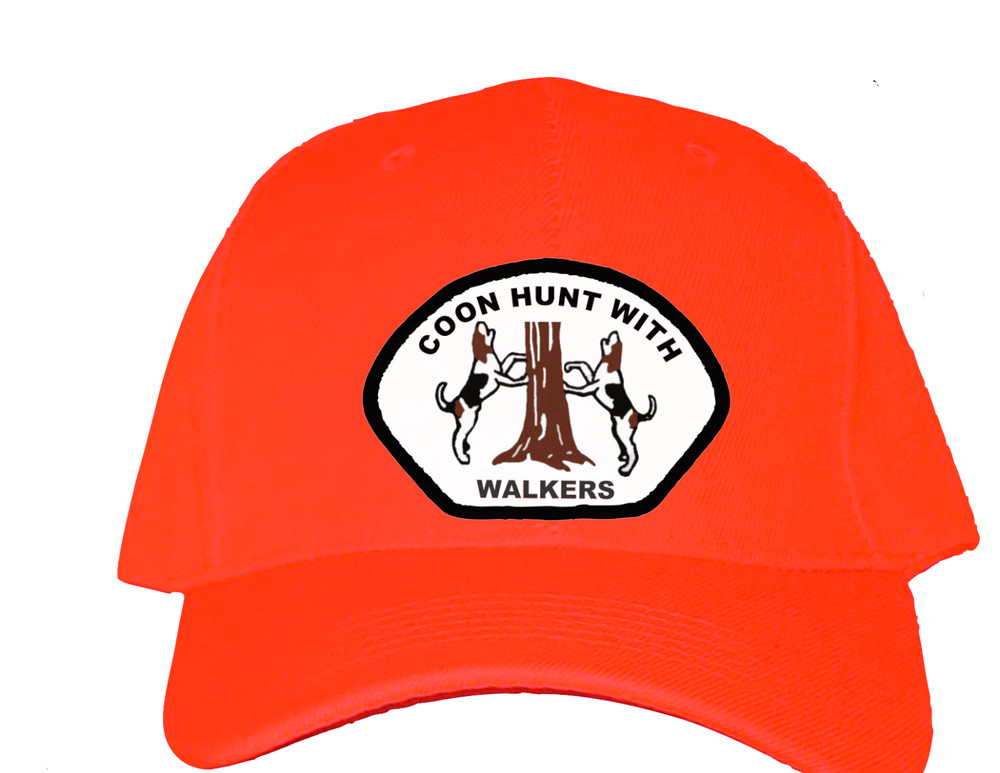 Cap Hat Orange Solid Back Walkers Coonhound Hunt Coon Dog Treeing