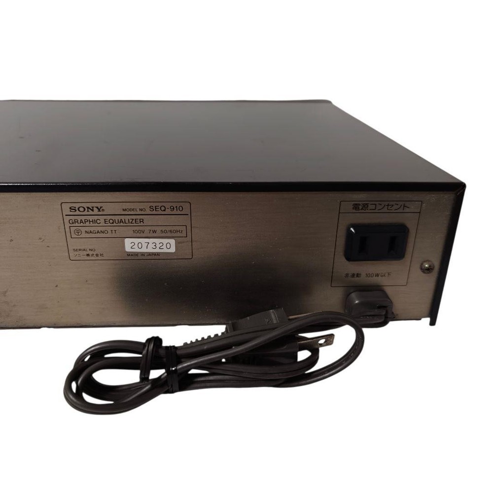 SONY SEQ-910 Graphic Equalizer 9 Band Spectrum Analyzer Audio AC 100V Tested