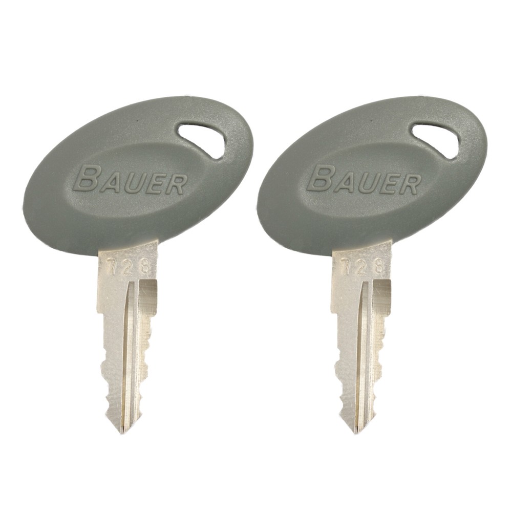 1 Pair (2 keys) Bauer 700 Series Precut Keys 701-760 RV Trailer Keys