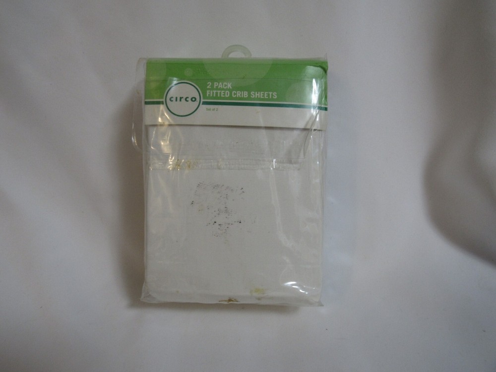 Circo White Fitted Crib Sheet 100% Cotton