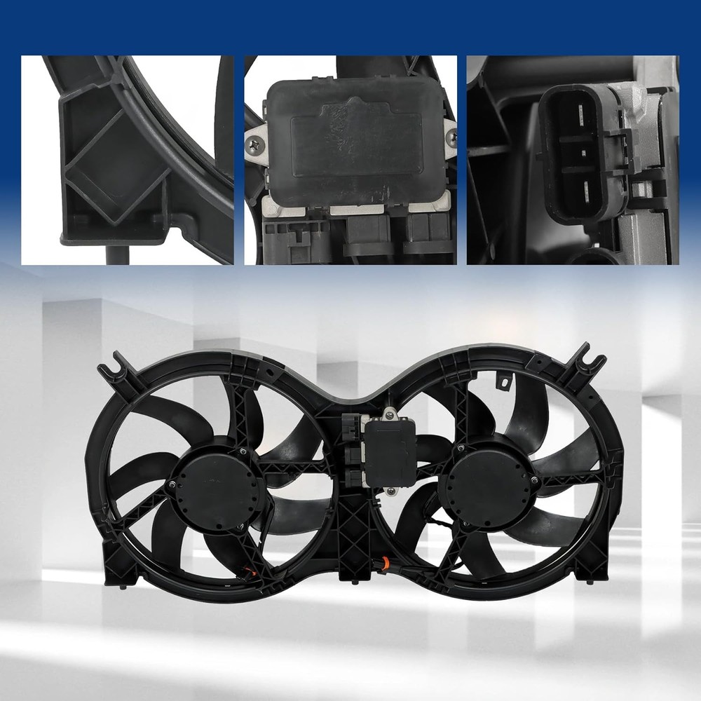 Dual Radiator Fan with Control Module Replacement for 2013-2018 Pathfinder