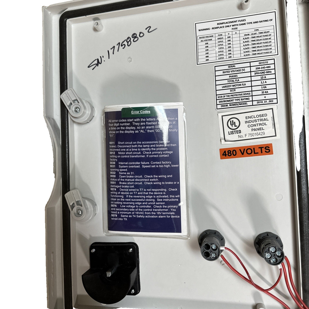 Jamison BMP CP Overhead Speed Door Control Box Controller Ships Free