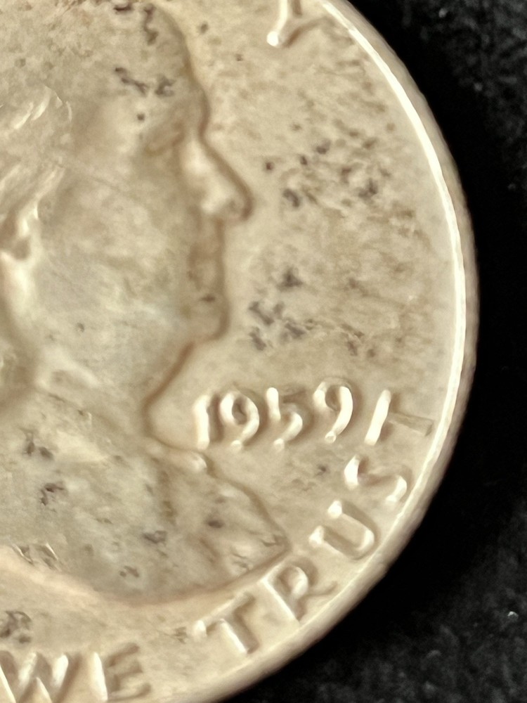 1959 Denver Franklin Half Dollar 90% Silver Circulated