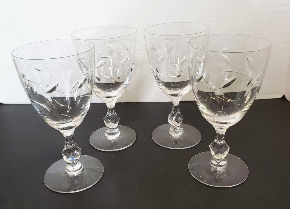 4 Daphne by Tiffin Franciscan 6 1/2" Water Goblets