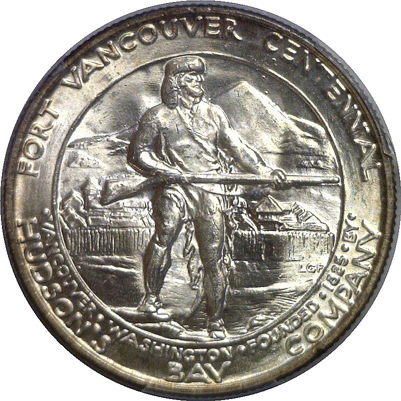 1925 Ft. Vancouver Commemorative Half Dollar PCGS MS-64