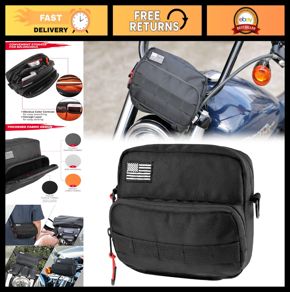 KEMIMOTO Motorcycle Bag, Handlebar Tool Bag Storage Accessory Saddlebag Universa