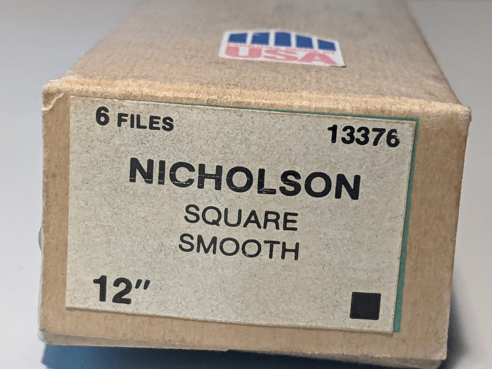 12" NICHOLSON SQUARE SMOOTH FILE USA