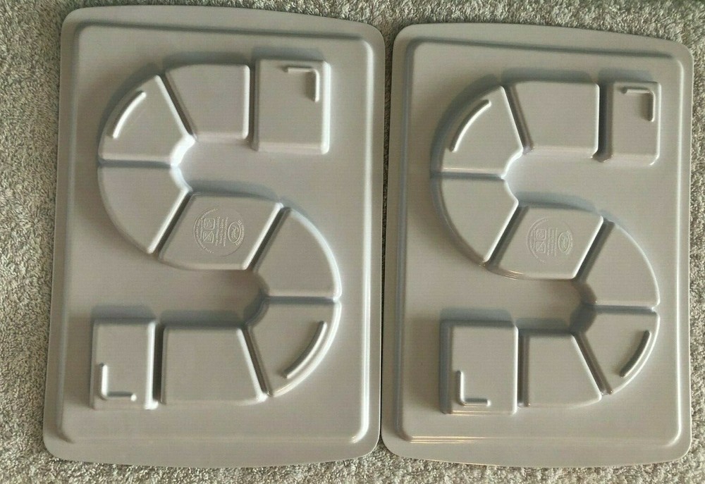 Fred - (2) Toddler Fun Game Dinner Plates - New - Stackable - Dish Washer Safe
