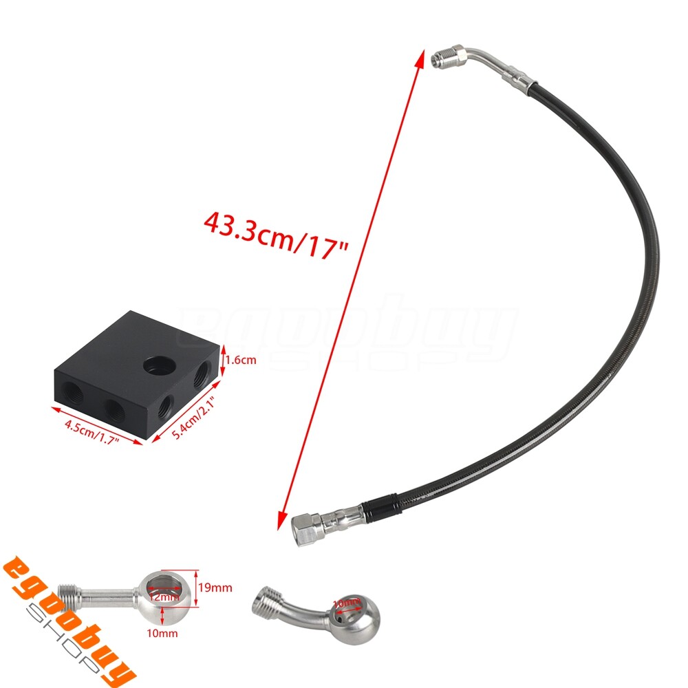 Silver Front ABS Upper Lower Complete Brake Line Kit Fits For Harley Softail 18+