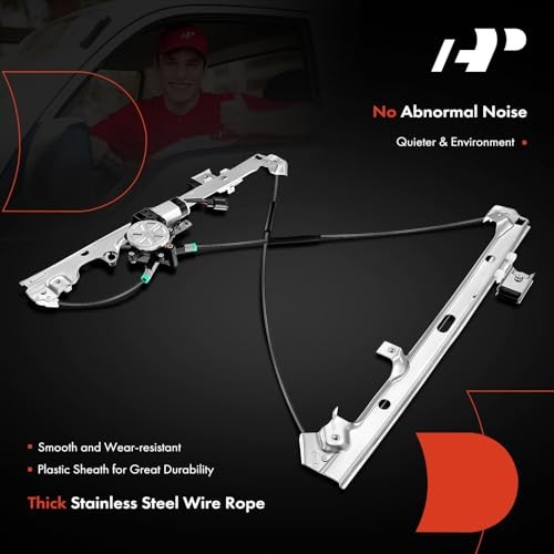 Front Driver and Passenger Power Window Regulator w/Motor Compatible with