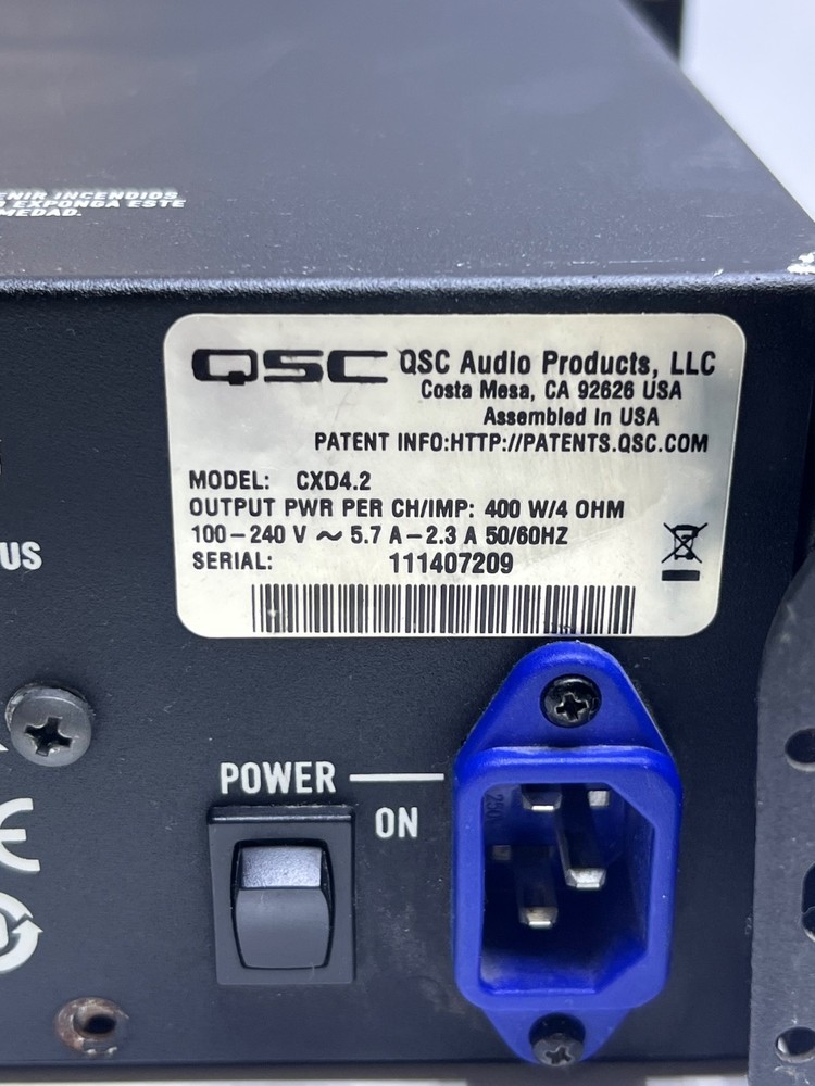 QSC CXD4.2 Processing Amplifier (For Parts)