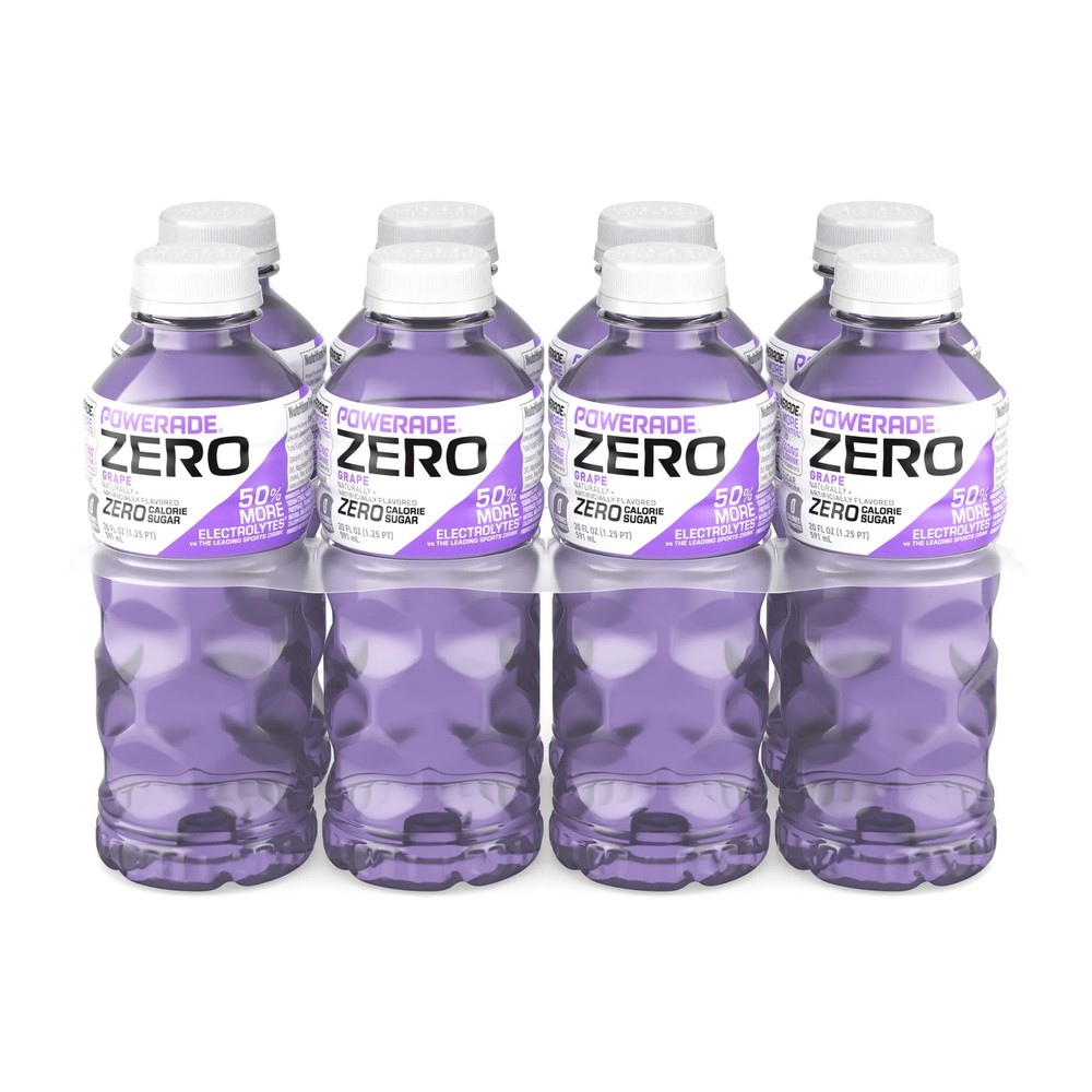 POWERADE Zero Grape Electrolyte Drink 20 oz 8 Pack